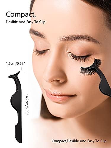 EBANKU EBANKU Eyelash Comb Eyelashes Eyebrow Brush and Spoolie Double Ended Professional Eyelash Separator Tool Lash Comb Supplies Eyelash Applicator Tool (Black, 4pcs)