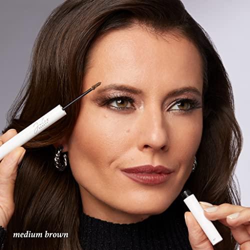 Julep Julep Brow 101-2-in-1 Eyebrow Pencil and Tinted Brow Gel - Medium Brown - Waterproof - All Day Hold - Fill Define and Shape Brows + Length Matters Buildable Lengthening Lash Mascara Black