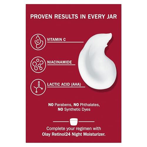 Olay Olay Vitamin C Face Moisturizer, Brightening Cream for Women, Instant Hydration, Evens Tone, Dark Spot & Hyperpigmentation Reduction, Glowing Skin Care - Niaciniamide, Lactic Acid, 1.7 Oz