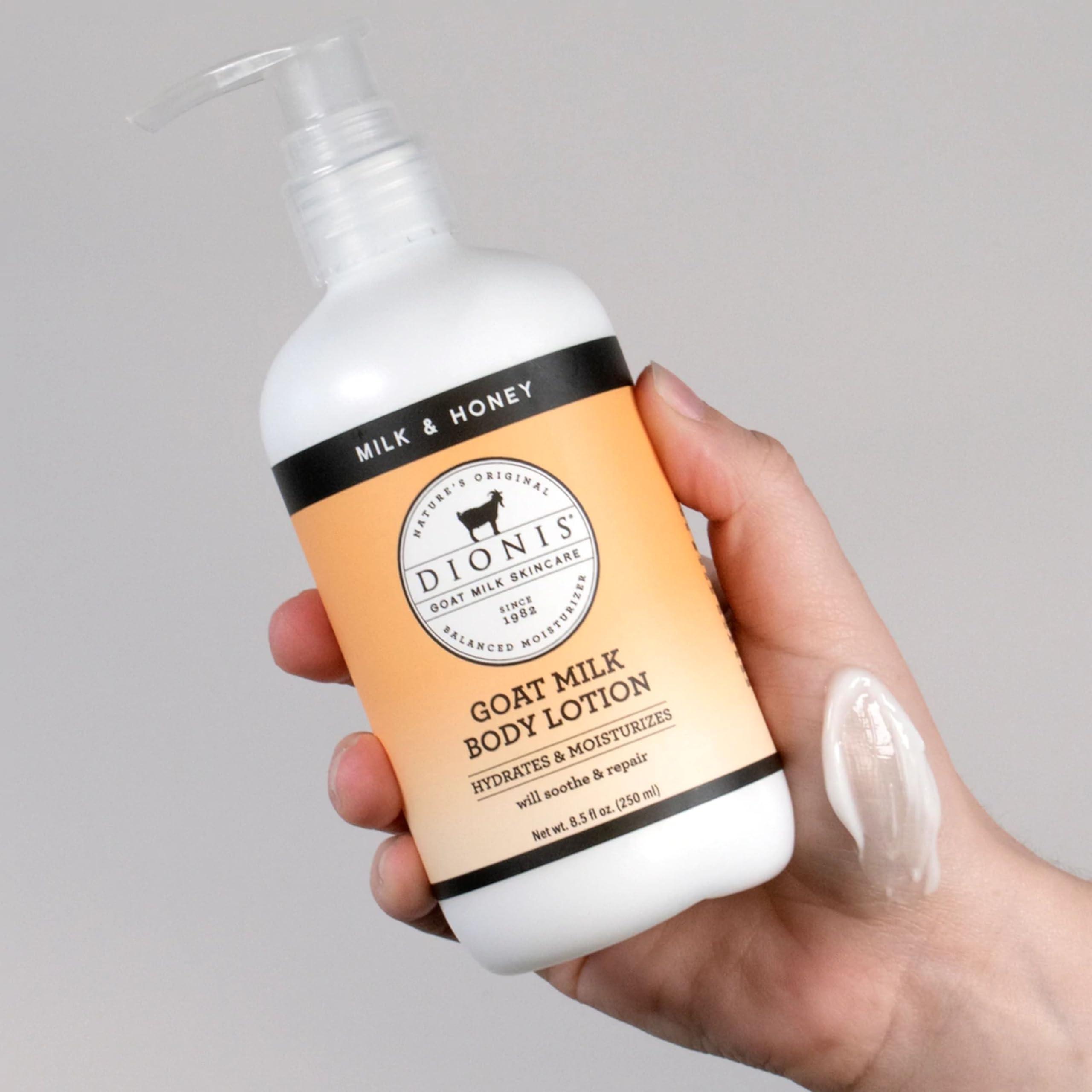 Dionis Dionis Goat Milk Hydrating Skincare Cream, Rich & Creamy Daily Moisturizing Milk & Honey Scented Body Lotion For Dry Skin, Made in the USA, Cruelty-Free & Paraben-Free, 8.5 oz Bottle