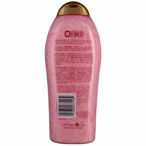 OGX Ogx Body Scrub & Wash Rose Water & Pink Sea Salt 19.5 Ounce (577ml) (Pack of 6)