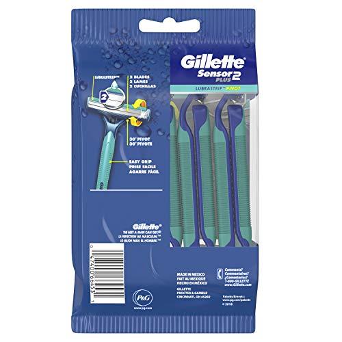 Gillette Gillette Sensor2 Plus Pivoting Head Men's Disposable Razors, 10 Count