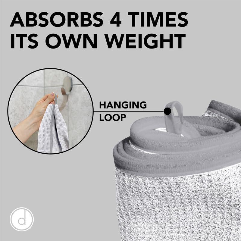 desired body desired body Gym Towels for Sweat 44\" x 16.5\" (2 Pack) - Absorbent Waffle Fabric Texture Yoga Towel for Gym, Sports, and Exercise - Odor-Free, and Lightweight - for Men and Women - White