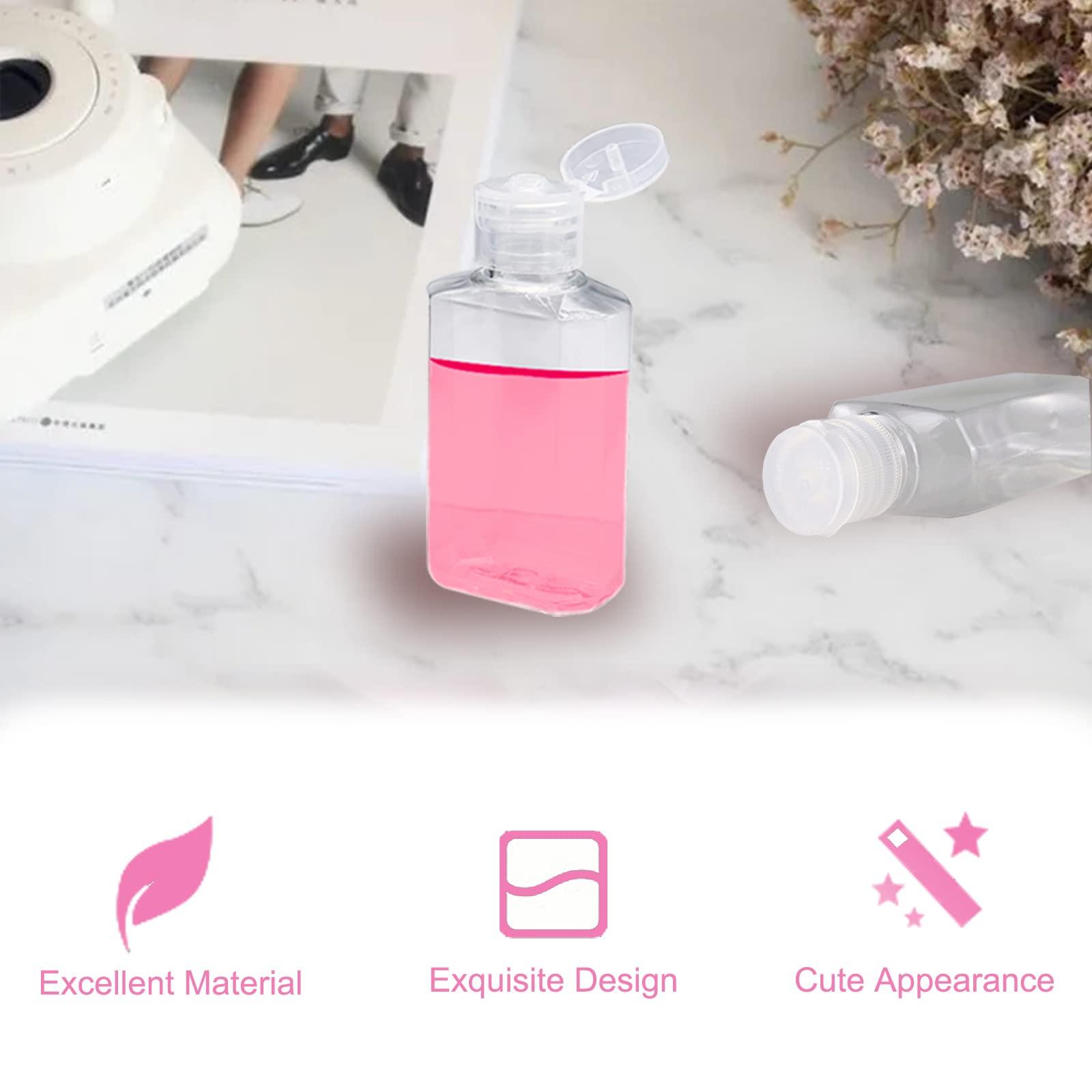 Panxxsen 40 Pack 2 Oz Plastic Refillable Bottles with Flip Cap, Travel Size Bottles, Reusable Containers for Business Trip, Outdoor Camping