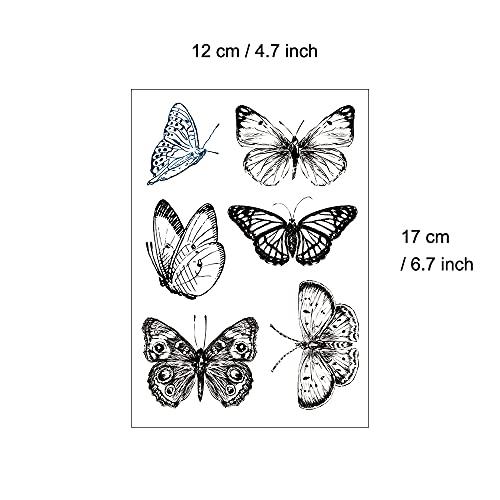 EVERJOY Everjoy Realistic Black Butterfly Temporary Tattoo Stickers - Waterproof Fake Tattoos, Party Favors, Themed Decorations and Gifts for Women