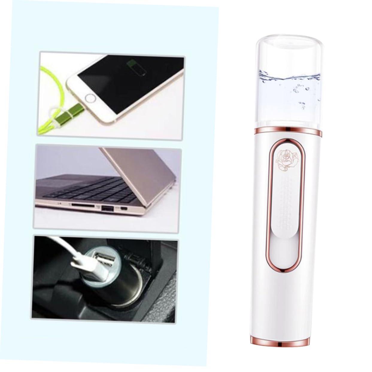 Beavorty Beavorty Portable Humidifer Nano Facial Mister Nano Mist Sprayer Rechargeable Mist Sprayers Facial Mist Facial Spa Steamer Nano Mist Cooler Facial Steamer Portable Steamer White