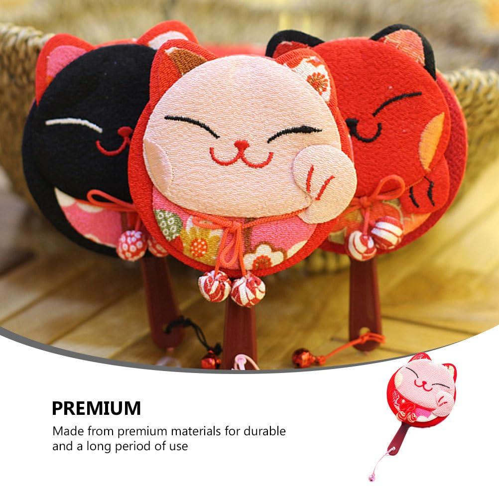 HEALLILY HEALLILY Pocket Mirror Hand Mirror Maneki Neko Handheld Mirror Japanese Lucky Cat Fortune Cat Design Lightweight Mirror Portable Mirror Travel Makeup Mirror Random Color Double Sided Mirror