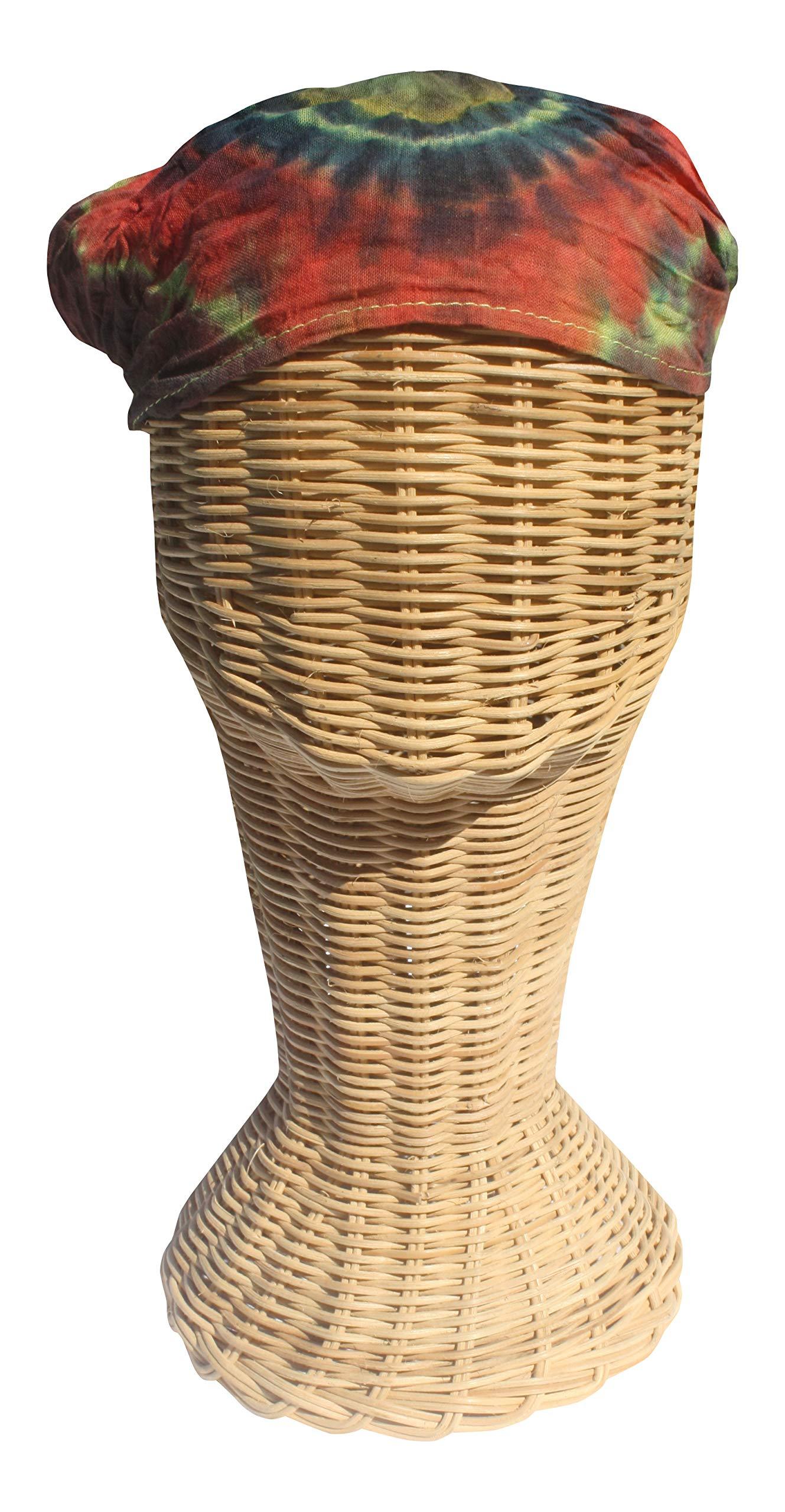 Full Funk Full Funk Thai Cotton Crumple Bandanna Milkmaid Hairtie Hair Band Tie, Green Brown