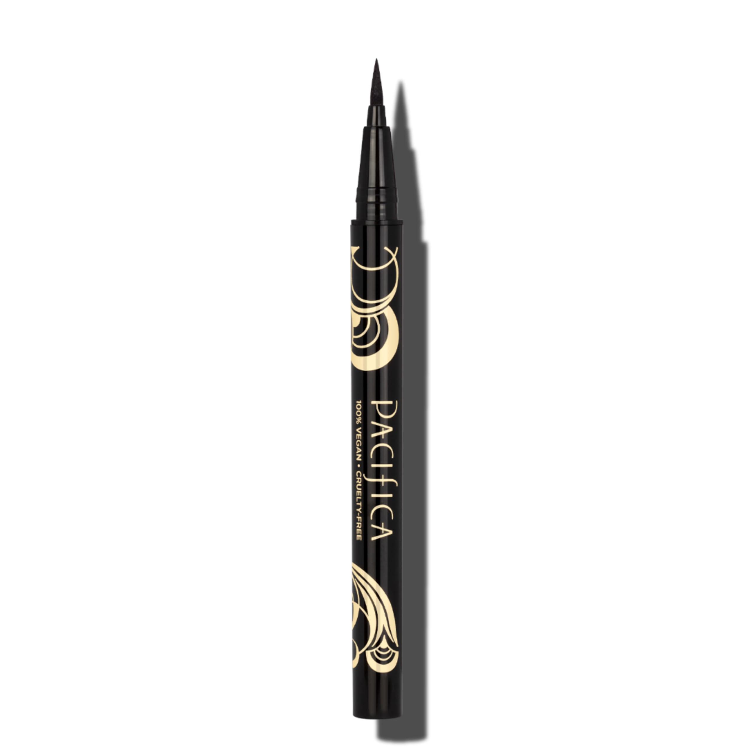 Pacifica Pacifica Black Liquid Eyeliner Pen - Liquid Line - Felt tip, Smudge Proof Eyeliner - Water Resistant Gel Makeup Eye Liner - Matte Fine Tip Clean Beauty Vegan & Cruelty-Free Dermatologist Tested