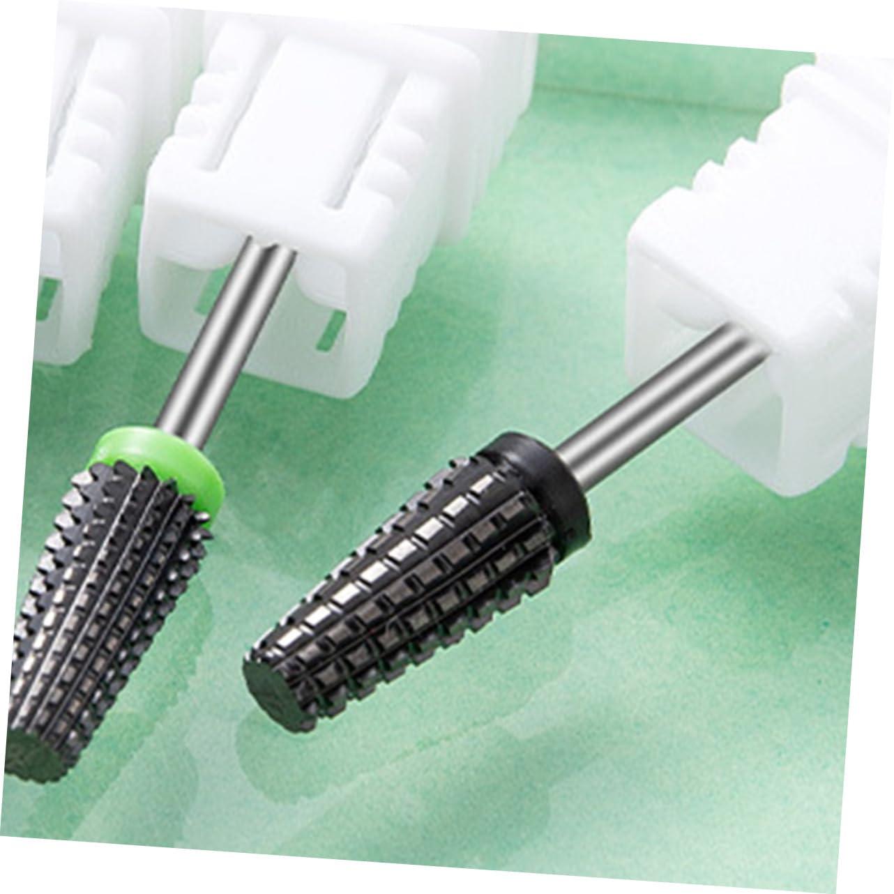 Healeved Healeved Nail Drill Bit Set Black Ceramic Nail Drill Bits for Acrylic Nails Nail Drill Bits for Women Nail Art Drill Bits for Nail Drill