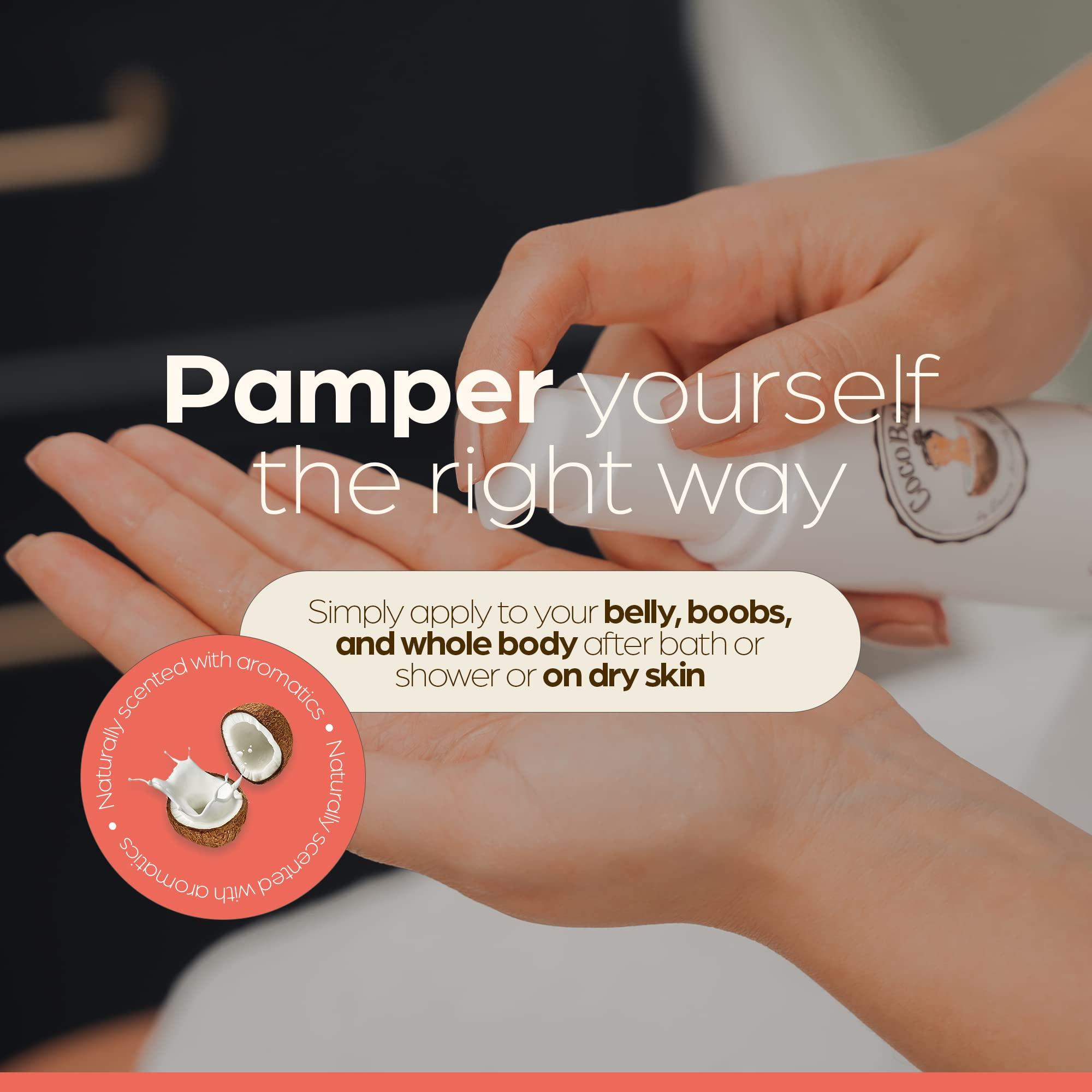 COCOBABA BY EMMA HEMING WILLIS Coconut Stretch Mark Oil (4oz) | Non Greasy | Belly Oil for Pregnancy | Paraben-Free | Pregnancy Stretch Mark Prevention | Stretch Marks Cream | Belly Oil for Pregnancy Prevent Stretch Marks