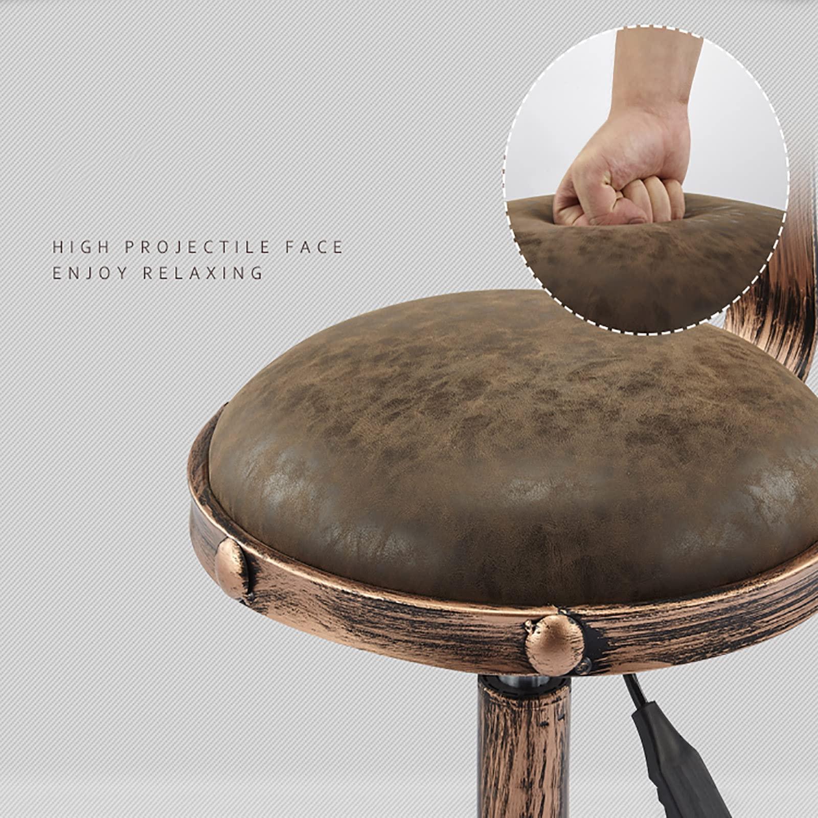 DSHOME DSHOME Rolling stools with Wheels Office Stool Adjustable Height Swivel Salon Stool Chair Drafting Stool Massage Spa Stool with PU Leather,Black,12.6 * 26.6