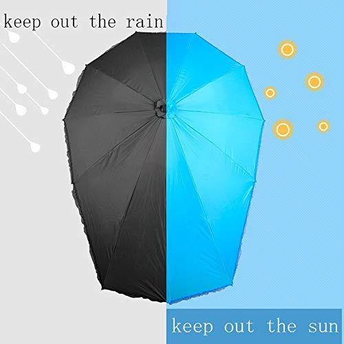 AKKY AKKY Rain and Sun Protector Cover for Bicycle, Oversized Umbrella Aluminum Connector Foldable Bicycle Awningfor Camping, Outdoor, Sports