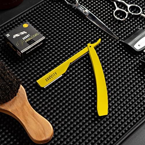 GRAVITY RAZORS Professional Straight Razor - Ultra Exposed Straight Razor Kit with 10 Gravity Premium Blades, 2mm Exposed ("The OG")