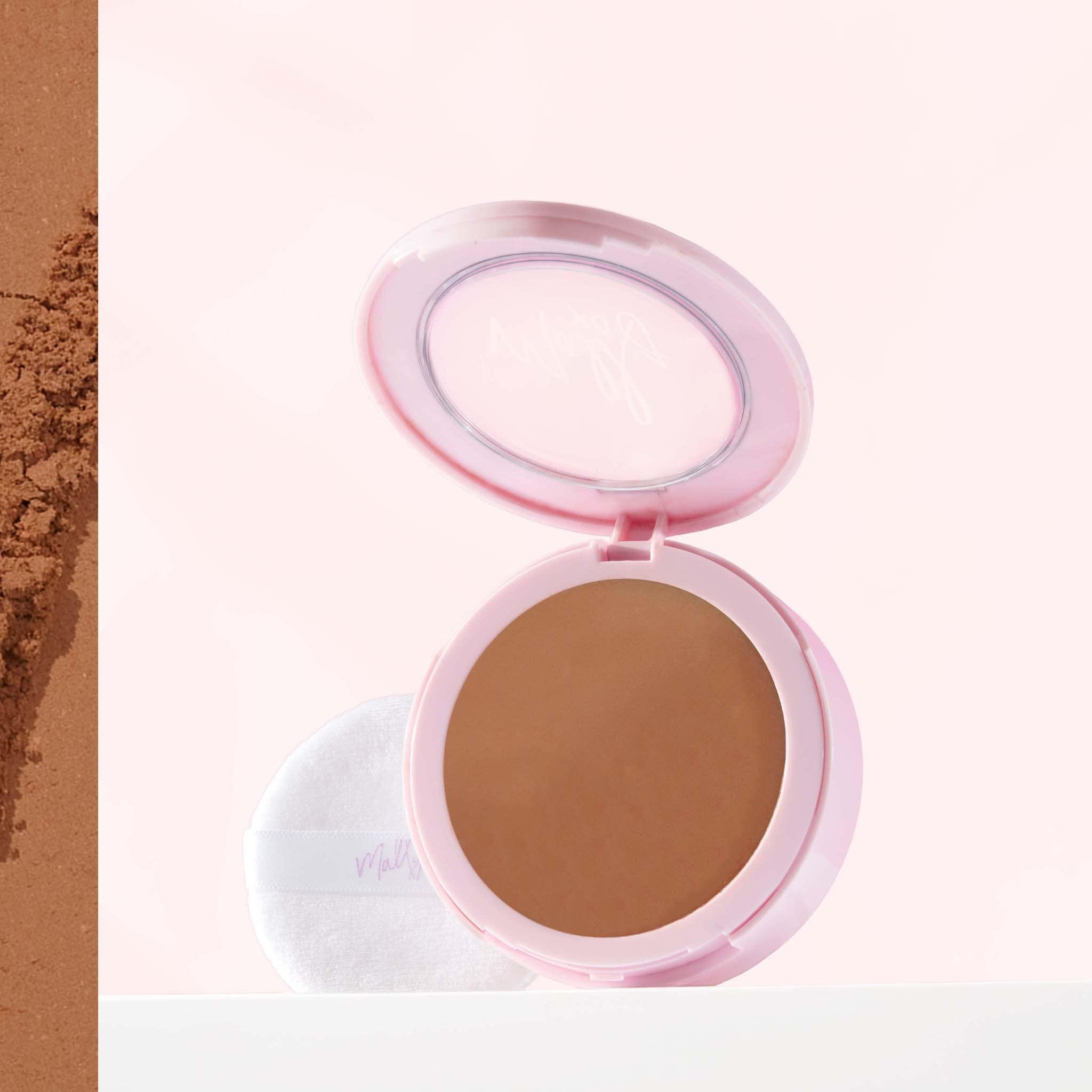 Mally Beauty Mally Beauty Soft as Silk Powder Foundation - Rich - Buildable Light to Medium Coverage - Lightweight Matte Finish