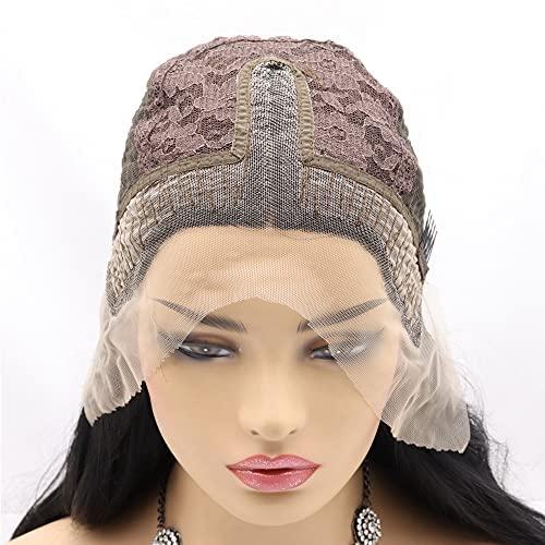 xiweiya Xiweiya Long Straight Lace Front Wigs #60 Platinum Blonde Natural Heat Resistant Synthetic Hair Half Hand Tied Wigs for Cosplay Daily Wear