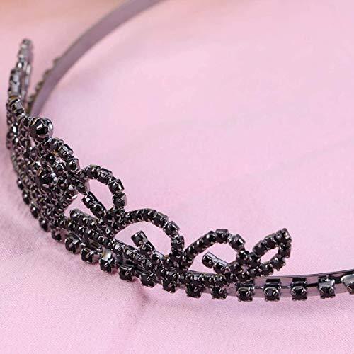 NCRD NCRD Queen Crown, Alloy Crowns Princess Crown Bridal Crowns Tiaras for Women Girls Bridal Wedding Prom Birthday Party (Black)