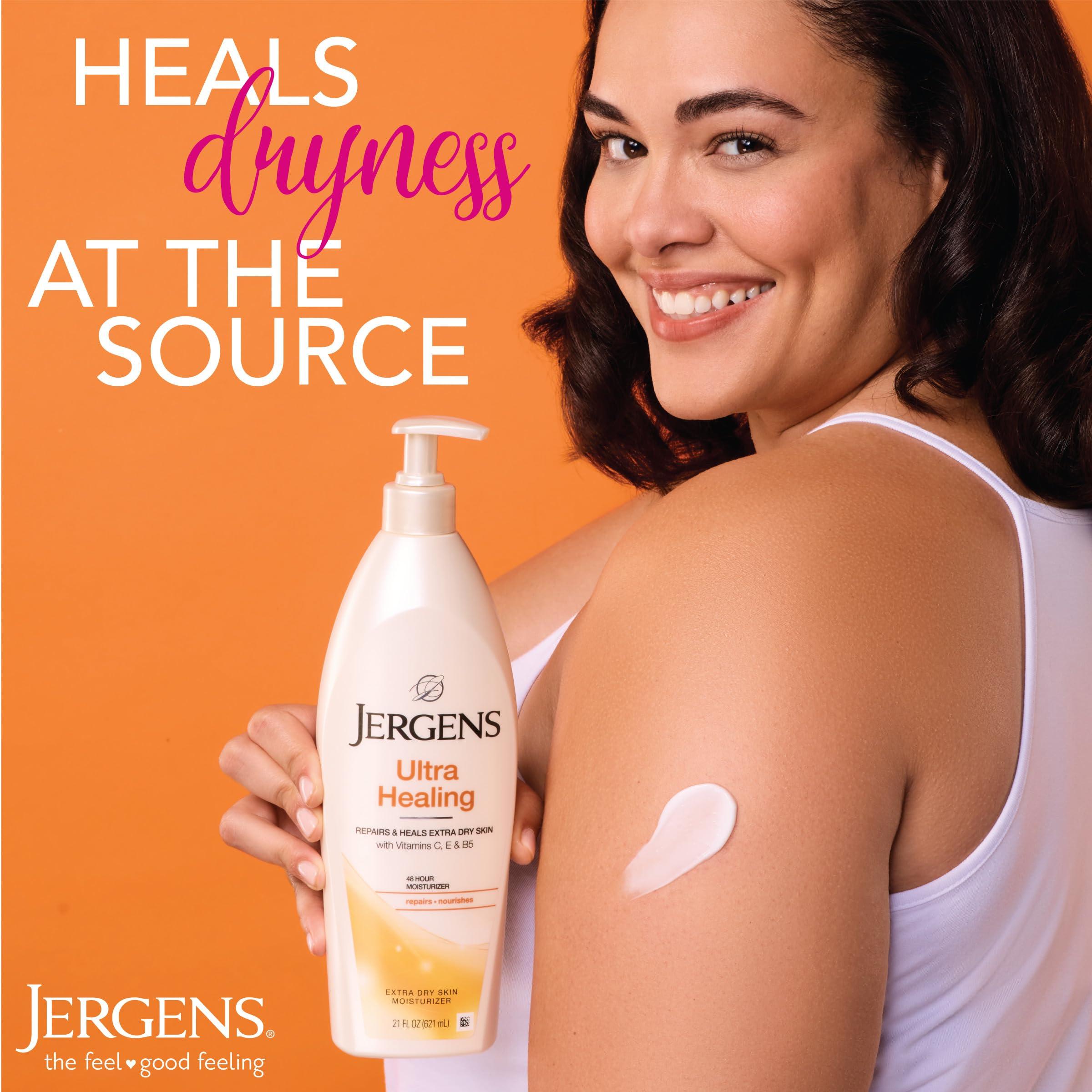 Jergens Jergens Hand and Body Lotion & Ultra Healing Dry Skin Moisturizer, Body and Hand Lotion for Dry Skin, for Quick Absorption into Extra Dry Skin, with HYDRALUCENCE blend, Vitamins C, E, and B5, 32 Ounce