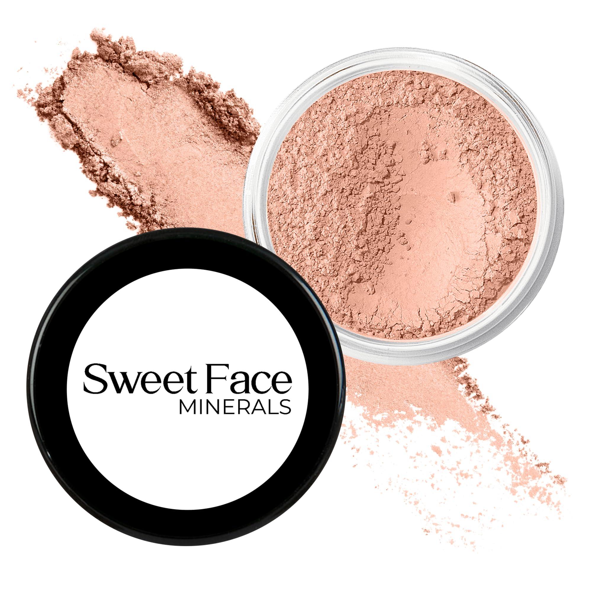 Sweet Face Minerals Sweet Face Minerals (Light Tan) (5gm Jar) FOUNDATION Mineral Makeup with SPF 18+, Full Coverage Matte Loose Powder, Bare Face Cosmetics