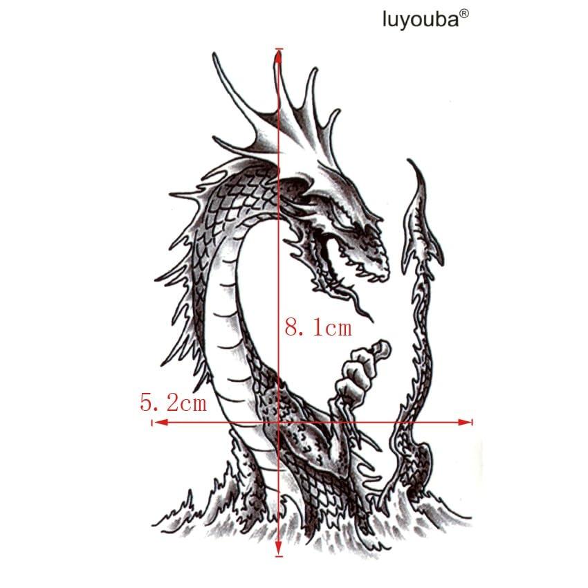 Generic Loch Ness Monster Waterproof Temporary Tattoos Men Flash Tattoo Sticker Western Dragon Tatoo Sleeves Tatto