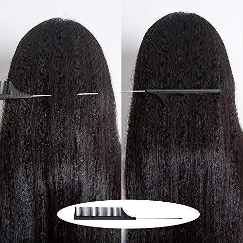 DanziX 15 Pack Plastic Alligator Hair Clips for Women and Girls,DanziX Professional Sectioning Clips with Wide Teeth Non Slip Grip and 3 Pack Black Tail Combs for Separating Hair Salon Care Styling Tools