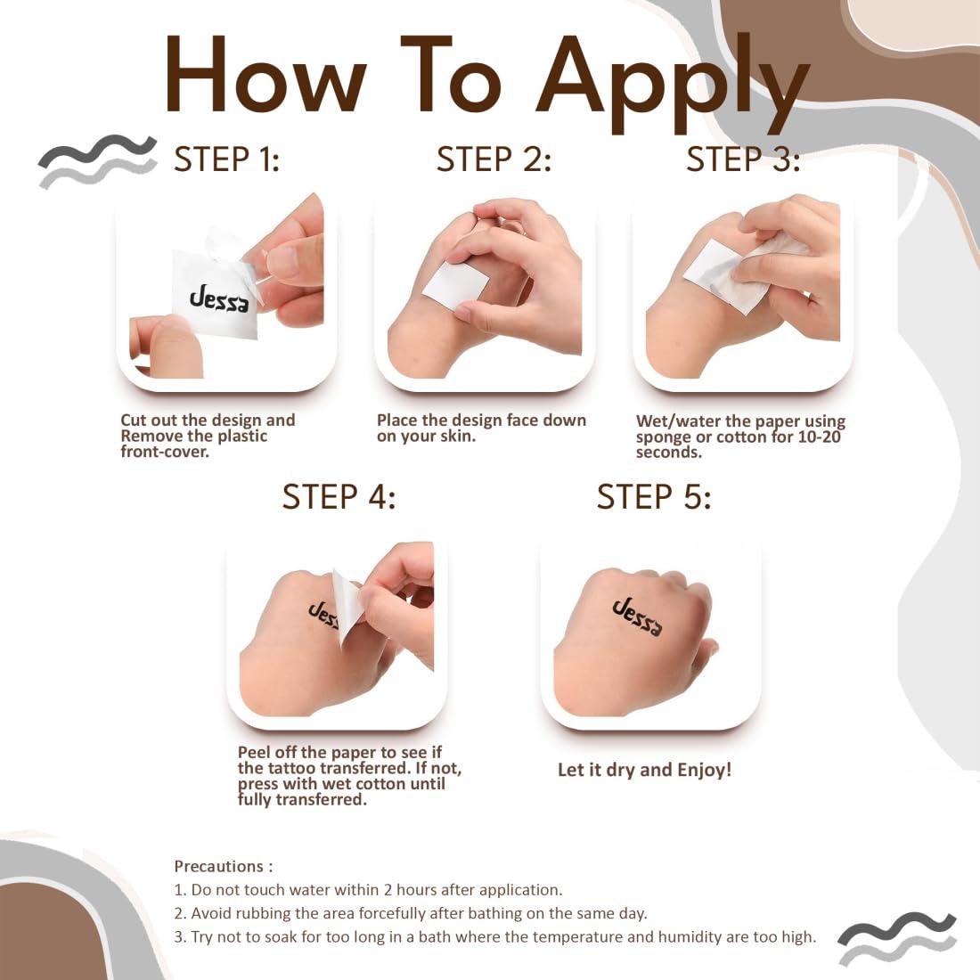 TESFANS TESFANS Custom Realistic Temporary Tattoos, Personalized Name Text Designs, DIY Create Your Own Fake Tattoos for Adults, Men & Women, Perfect for Gifting & Special Occasions