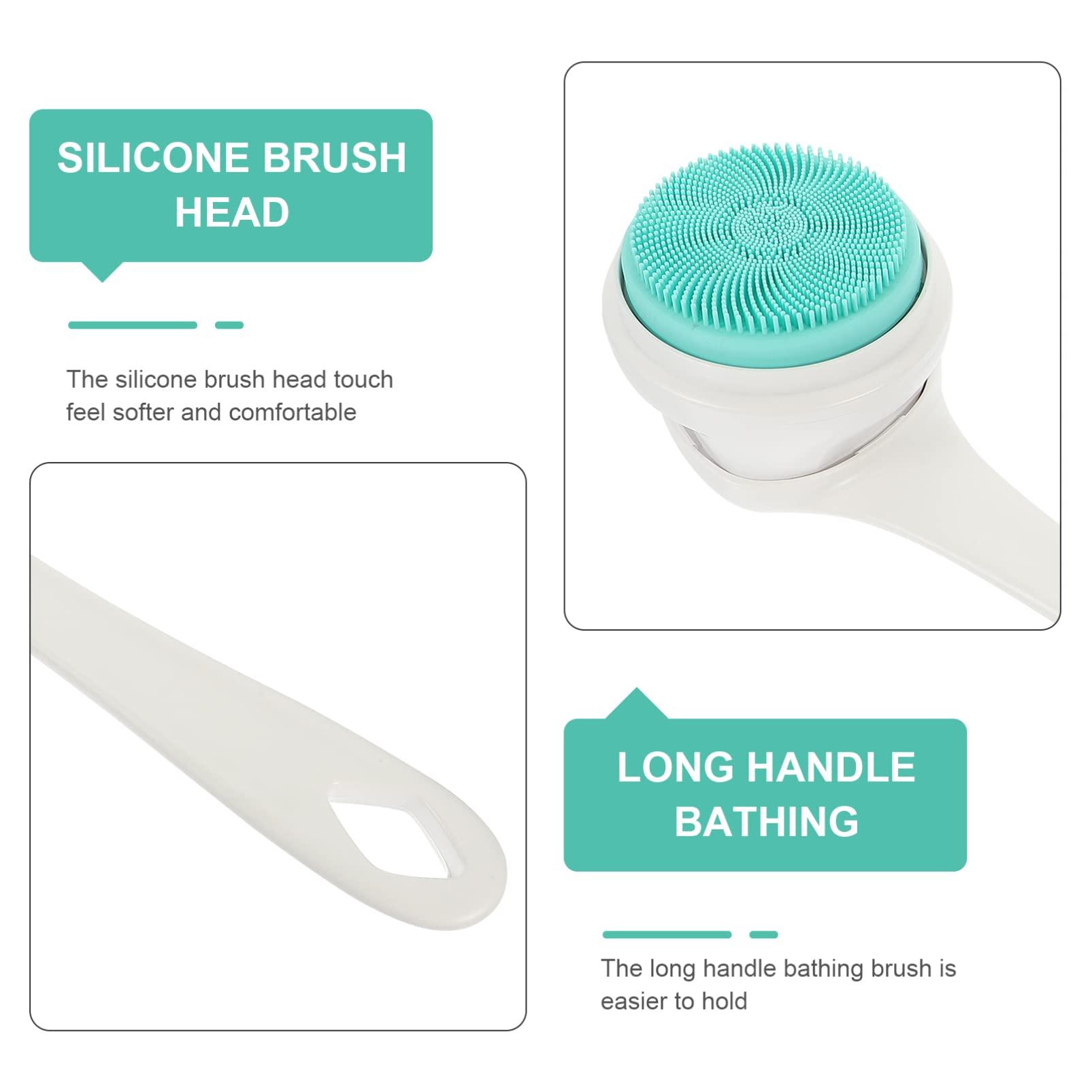 SUPVOX 1 Set Electric Shower Brush Loofah Scrubber Body Exfoliating Scrubber Body Brush Exfoliating Body Scrubber Electric Scrubber Body Scrub Brush Shower Body Scrubber White