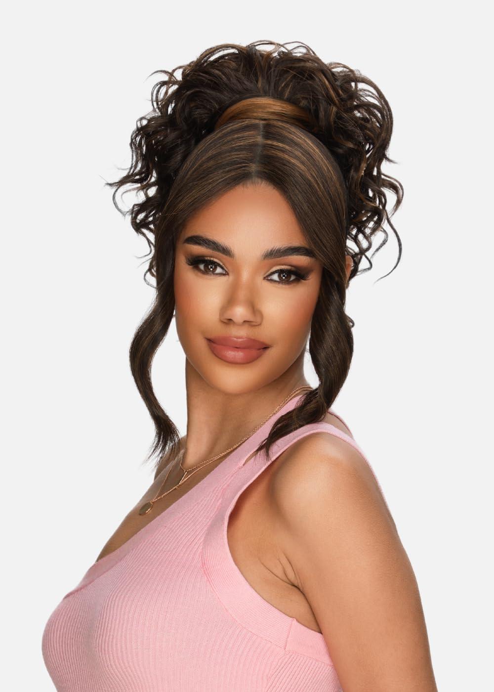 Vivica A Fox Hair Vivica A. Fox LBP-WINK, Bang & Pony, Quick and Easy Lace, Ponytail and Bangs with Lace, Color P4/27/30