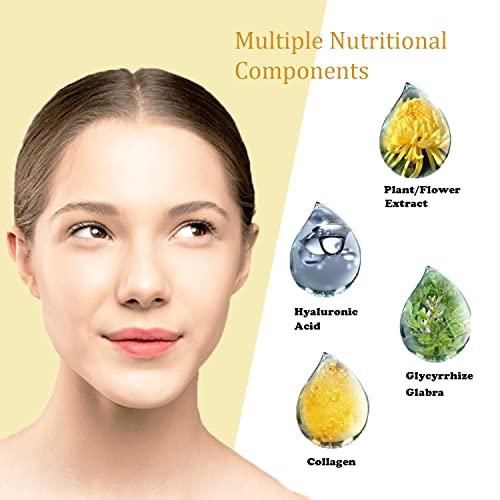 NIYET NIYET 24K Gold Gel Collagen Crystal Facial Masks (6 Pack), Anti-Aging, Puffiness, Wrinkle Reduction, Moisturizing, Deep Tissue Rejuvenation, and Skin Hydration