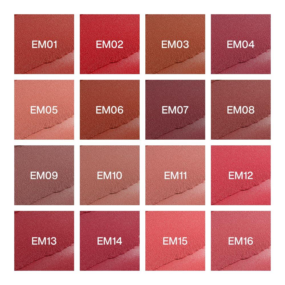 INTO YOU INTO YOU Matte Lipstick, Super Stay Lipstick for Women, Waterproof, Long Lasting Lipstick, High Impact Lipcolor with Lightweight Lip Mud Texture, Dual-use for Lips and Cheek, Red Lipstick (EM112)
