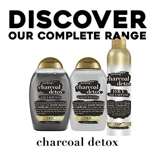 OGX OGX Purifying + Charcoal Detox Dry Shampoo Spray with Activated Charcoal & Kaolin Clay for Fresh Full Hair, Dry Shampoo to Absorb Excess Oil & Revive Dull Second-Day Hair, 5 Ounce