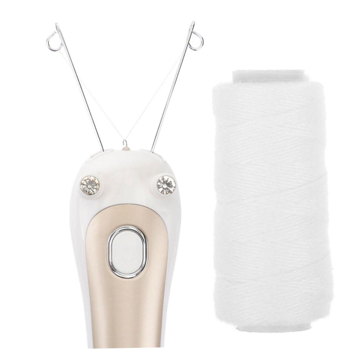 Hemoton Hemoton 5 Rolls Face Puller Hair Threading Tool Thread Threading Machine Thread Hair Removal Machine Thread Hair Epilator Thread Eyebrow Threading Thread Cotton Thread White