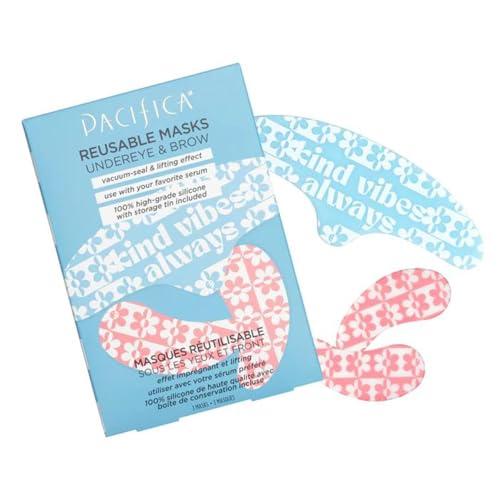 Pacifica Pacifica Reusable Mask Set  Silicone Undereye & Brow Mask Set for Forehead & Under Eye, Anti-Wrinkle, Firming, Pair with Serum, Vegan & Cruelty-Free, 3 Pieces