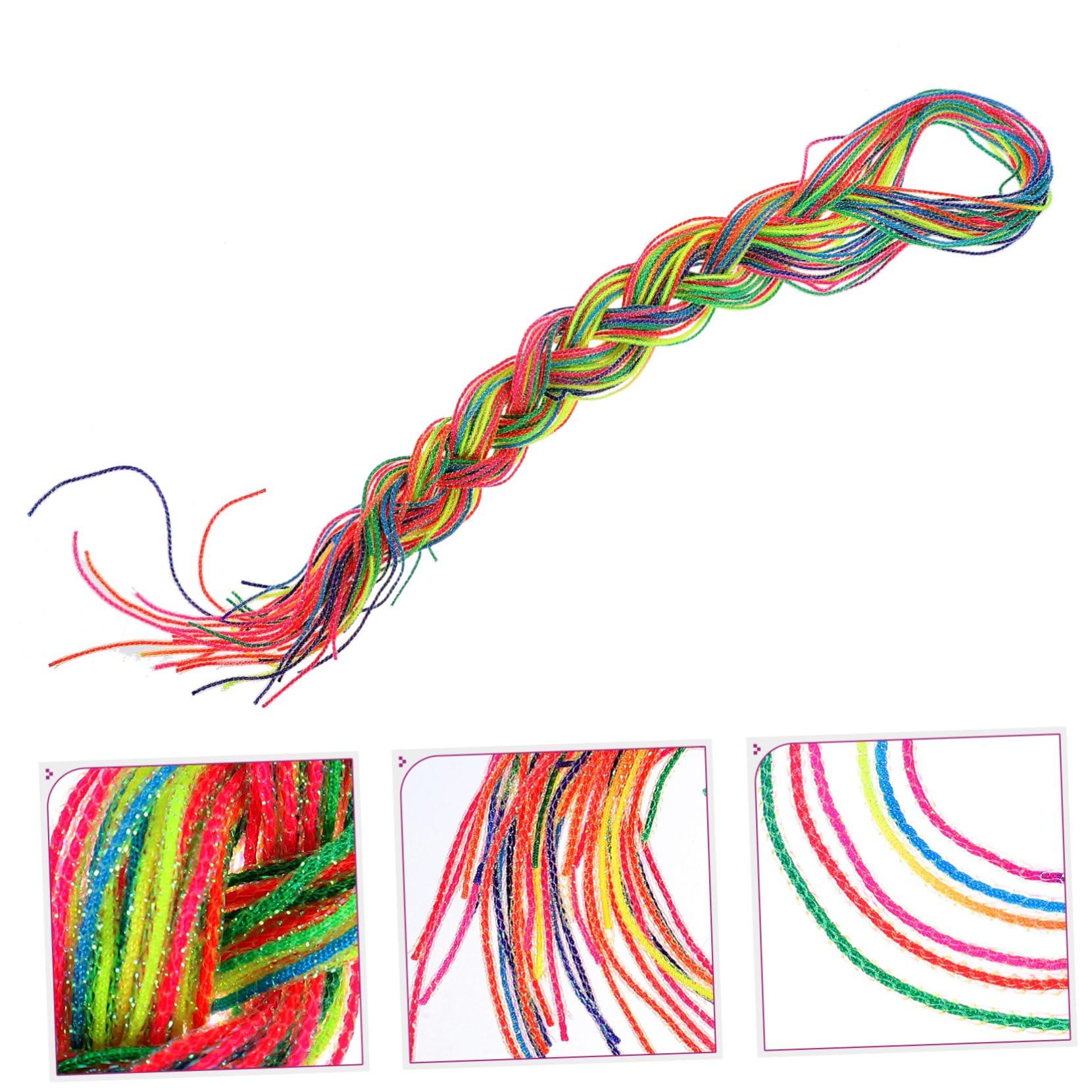 NOLITOY NOLITOY 30pcs Braiding Hair Ties String Soft Thread Rope for Women Accessories Hair Strings for Braids Hair Band Vibrant Design