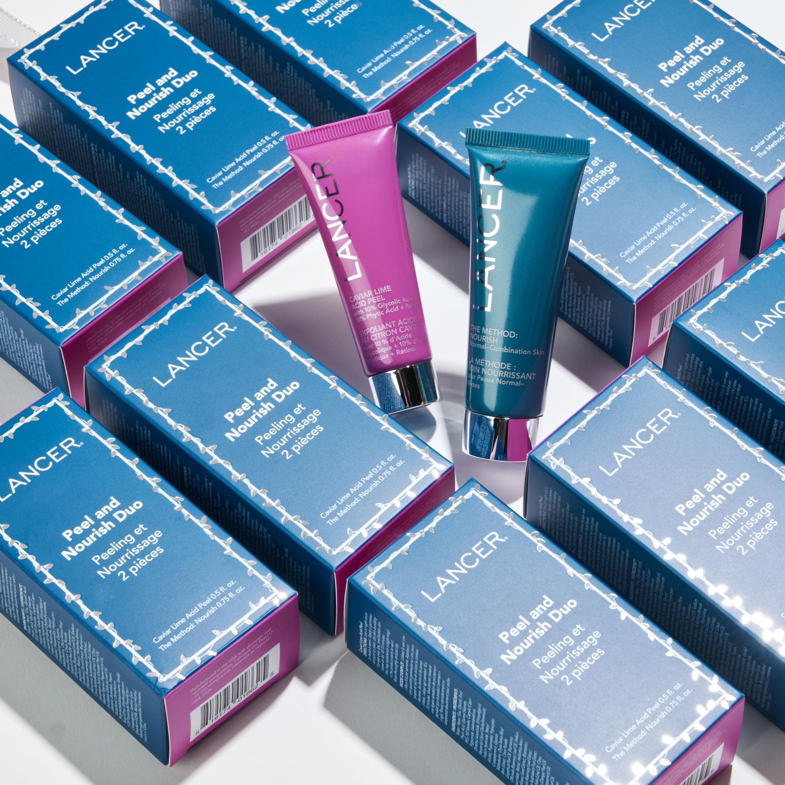 Lancer Lancer Skincare Set: Peel And Nourish Duo Holiday Skincare Kit and Ornament