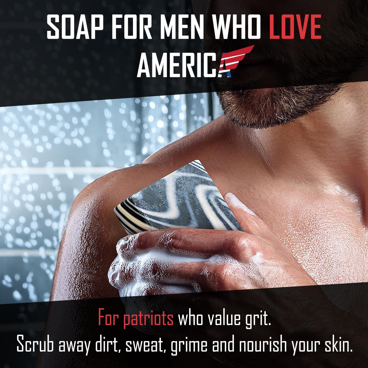 Right Wing Naturals Right Wing Naturals Bar Soap Gift Set for Men | Handcrafted Cold-Pressed Soap | Handmade Organic Soap for Men | Most Popular Flavors | Natural Scented Men’s Bar Soap| Pack of 4 Bars