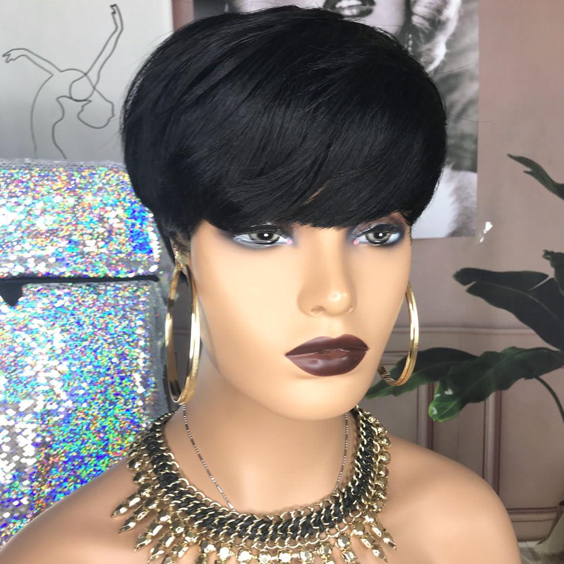 HOTKIS HOTKIS Pixie Cut Wig Human Hair Short Human Hair Wigs for Black Women Human Hair Short Cut Wigs