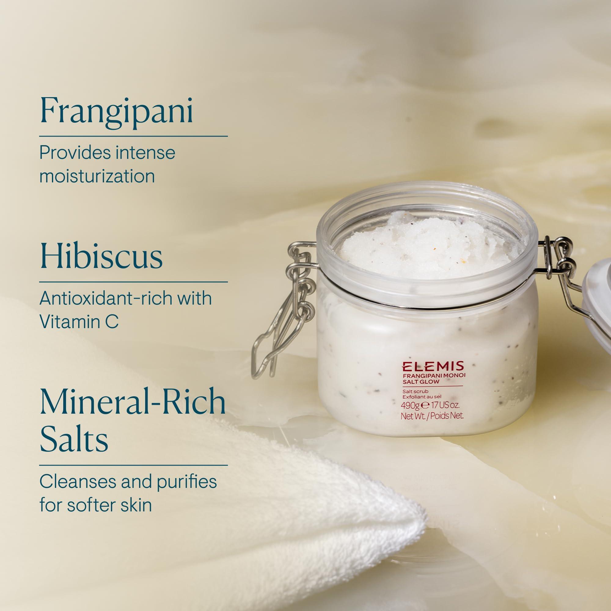 ELEMIS ELEMIS Frangipani Monoi Salt Glow | Luxurious Tropical Salt Scrub Helps to Lock in Moisture and Exfoliates, Smoothes, and Softens the Skin | 490g