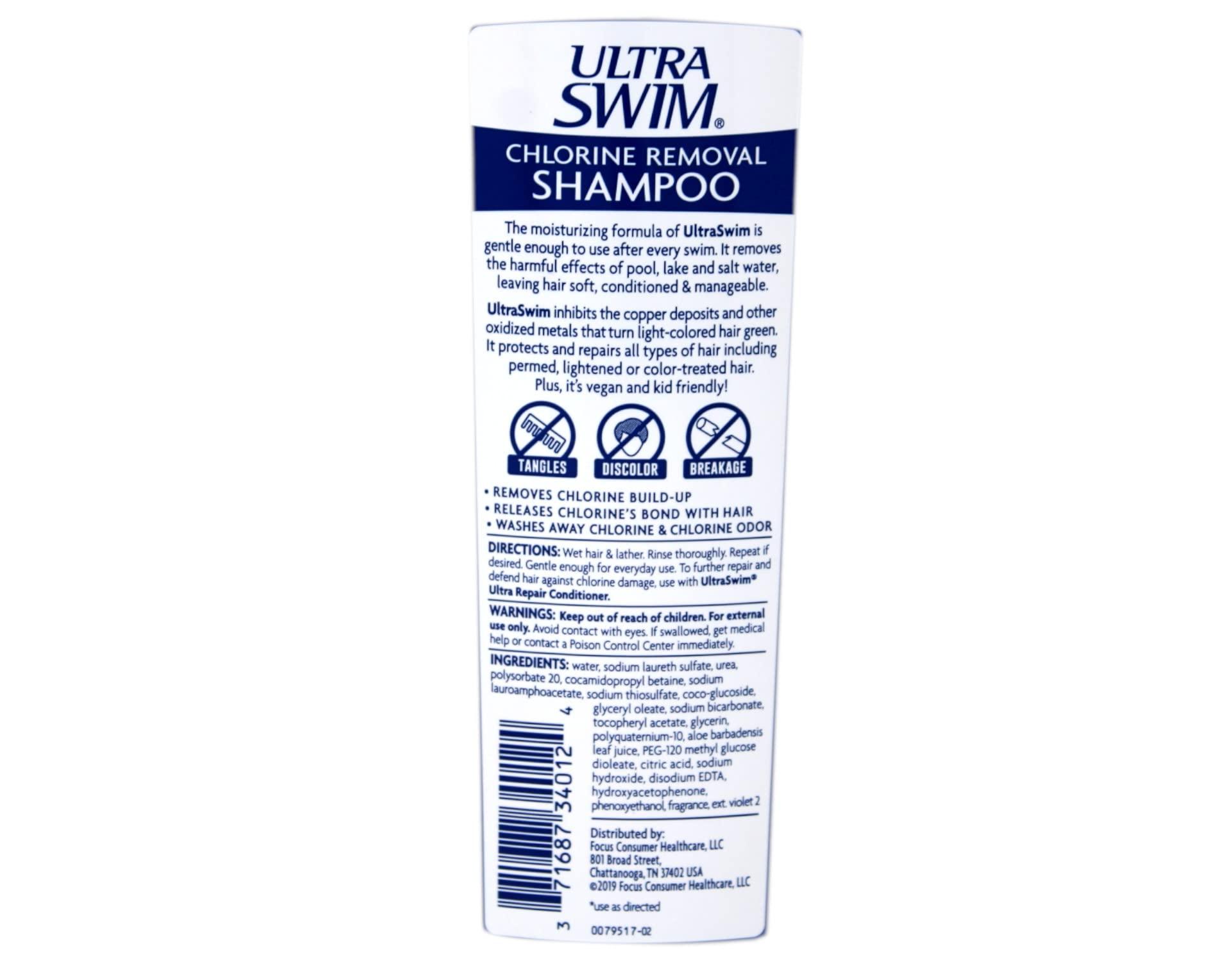 UltraSwim UltraSwim Chlorine Removal Moisturizing Shampoo, 7 oz, 4 Pack