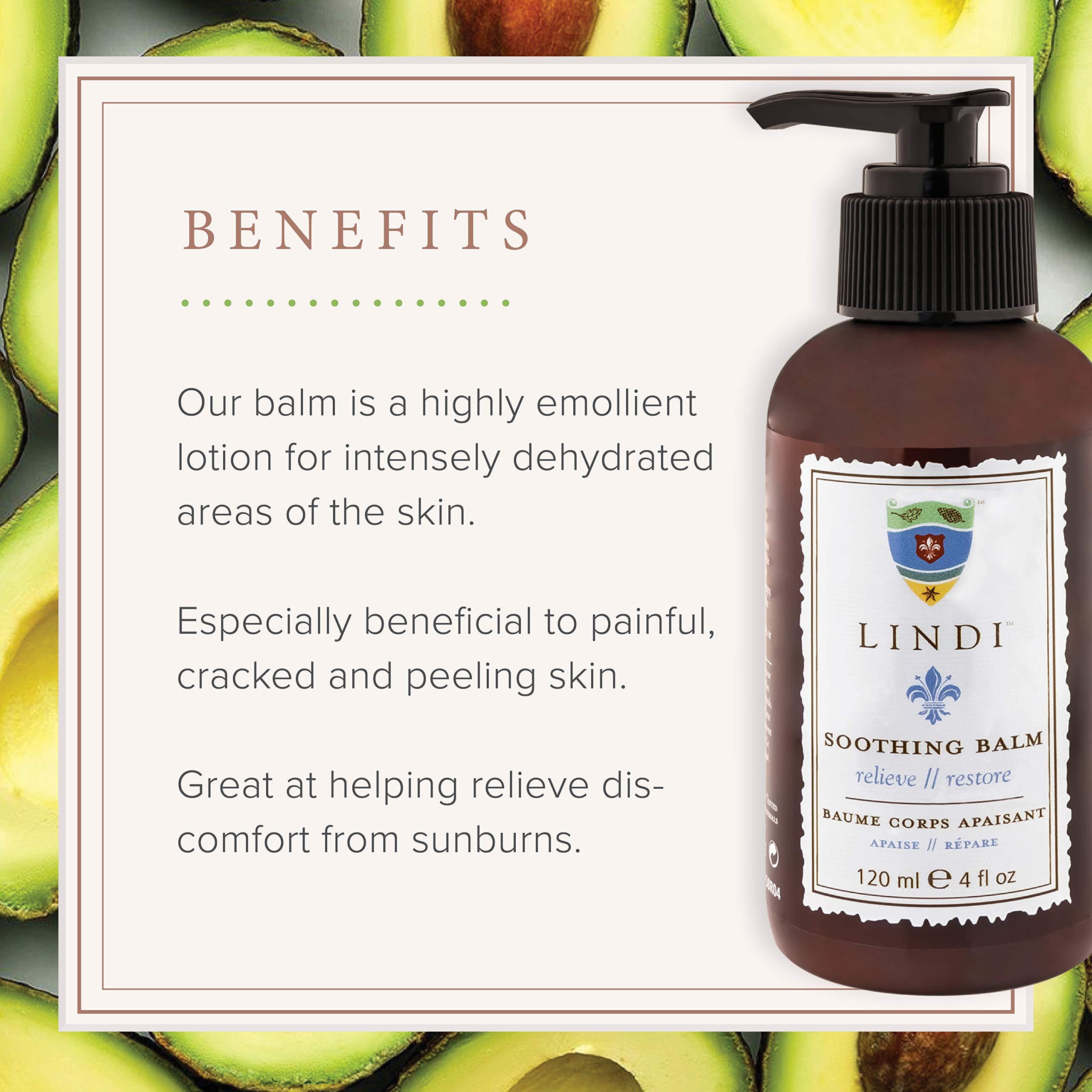 Lindi Skin Lindi Skin Soothing Balm - Rich Emollient Lotion for Hands, Feet, and Extremely Dry Skin - Relieves Painful Effects of Radiation Burn & Chemo Rash - Dermatologist Tested Skin Care Product (4 fl oz)