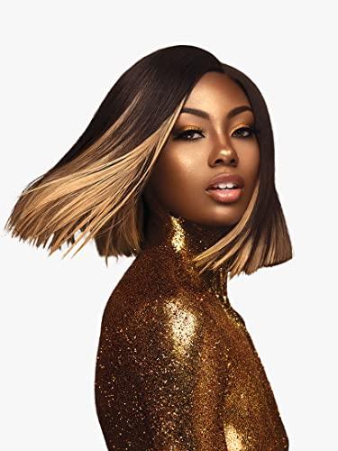 Sensationnel Sensationnel Empire Yaki weave hair - Empire gold straight yaki human hair yaki texture hair for weaving and sew in styles - Empire Gold Yaki (8 inch, 1B OFFBLACK)