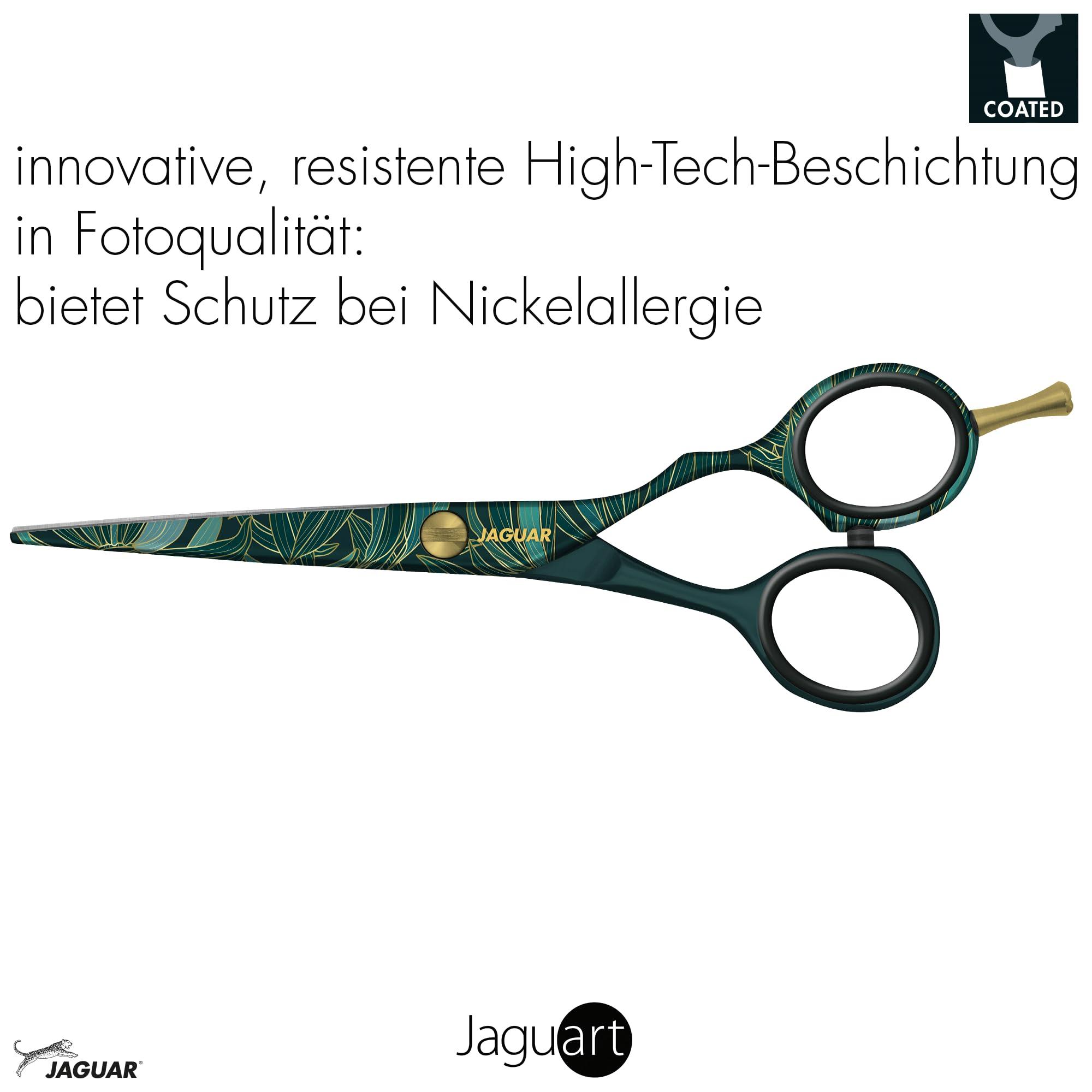 JAGUAR Jaguar Exotic Island Jungle Green Hairdressing Scissors, Right Handed Offset Handle, 5.5 Inch