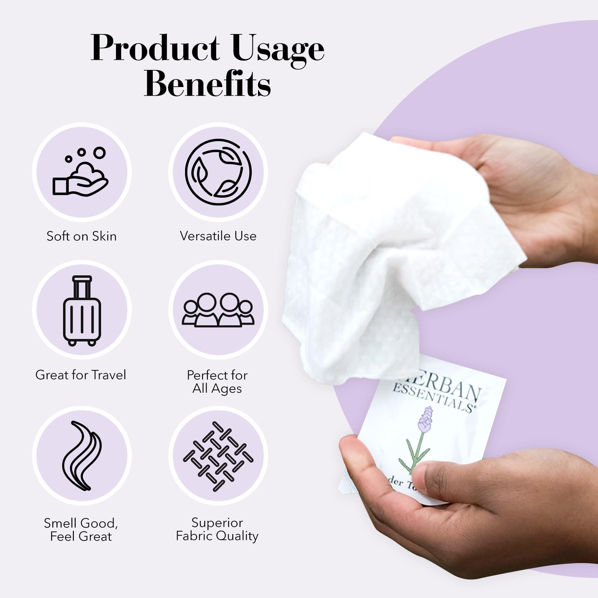 Herban Essentials Herban Essentials - Assorted Wipes & Towelettes - Essential Oil Wipes for Hands, Face and Body - Travel Size Essentials and Toiletries - Natural, Individually Wrapped, Disposable and Moist (20 count)