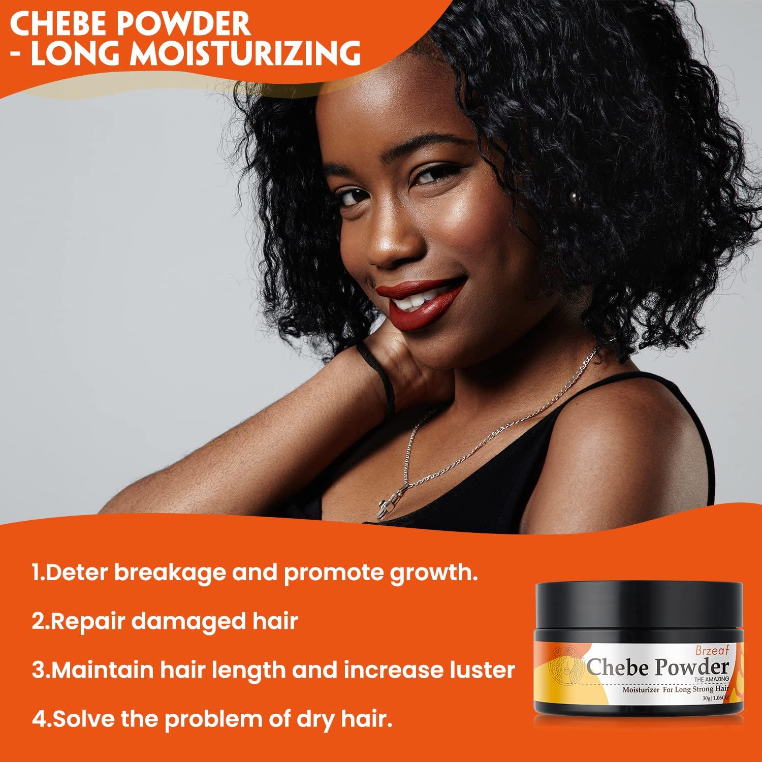 Brzeaf Brzeaf African Organic Chebe Powder Promotes Hair Growth - Super Moisturizing, Deter Hair Breakage & Deep Conditioning - 100% Natural ingredients