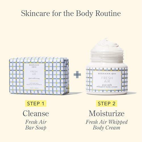 Beekman 1802 Beekman 1802 Goat Milk Body Soap Bar, Fresh Air - Scented - 9 oz - Nourishes, Moisturizes & Hydrates - 100% Vegetable Soap with Lactic Acid - Good for Sensitive Skin - Cruelty Free