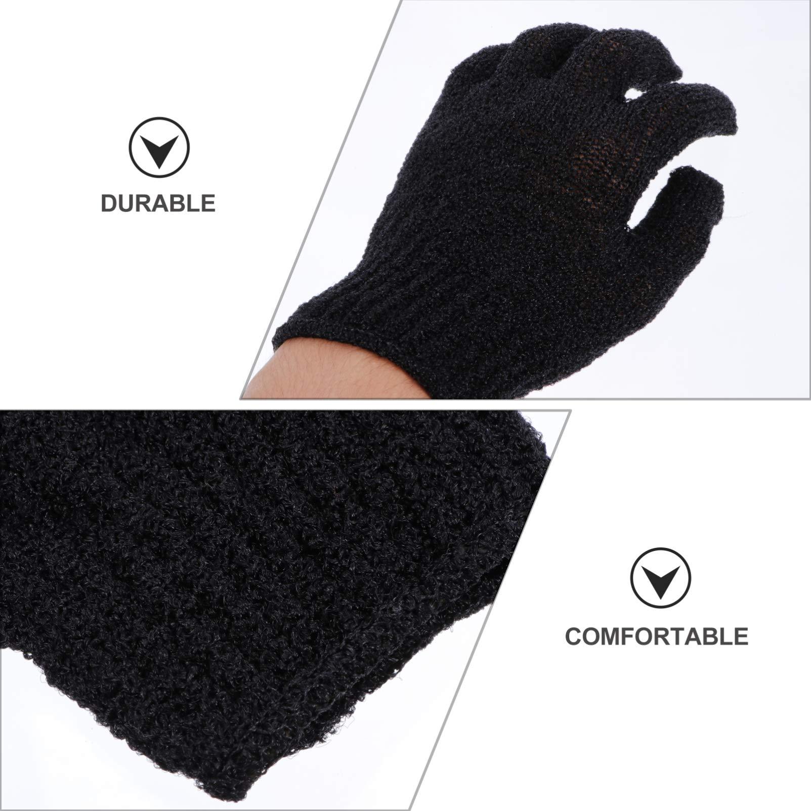 Healifty 4 Pairs Back Scrub Gloves Exfoliating Mitt Shower Gloves Exfoliating Gloves Exfoliating Sponge Shower Scrub Gloves Mens Exfoliating Shower Mitt Dead Spa Polyester Man