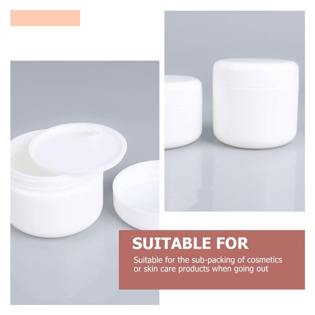 minkissy minkissy 10Pcs Boxes cream lotion container 8 oz jars with lids lip balm containers with lids plastic travel cases for toiletries outdoor makeup bottles portable white lotion bottle