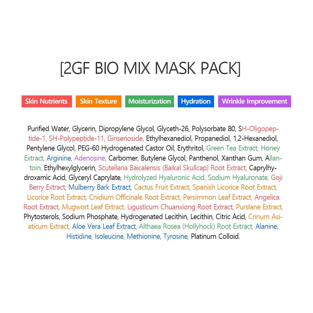 SWANICOCO SWANICOCO Pregnancy Safe EGF FGF (10 PPM) Bio Cellulose Gel Face Mask 2GF Bio Mix Mask Pack Firming Anti Aging Skin Renewal Hydration Korean Skincare (10 Pack)