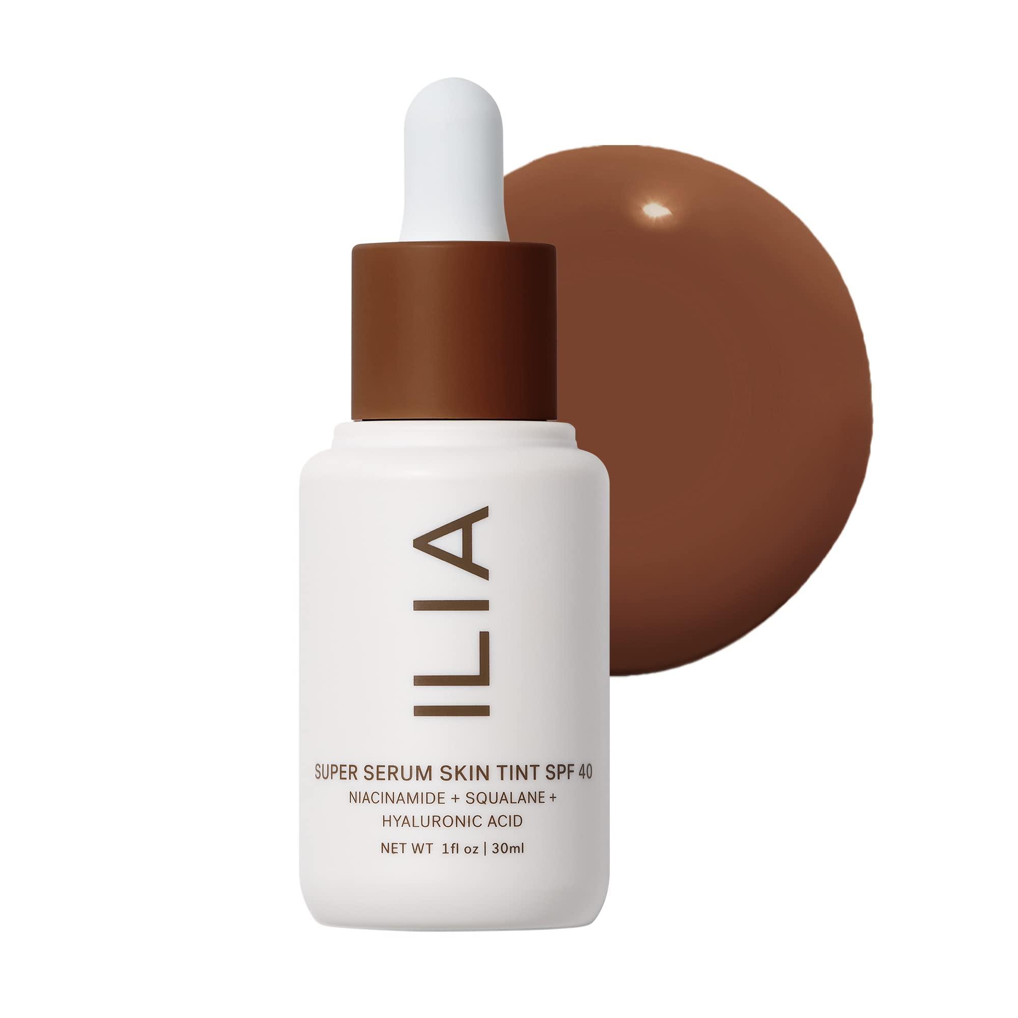 ILIA ILIA - Super Serum Skin Tint SPF 40 | Non-Comedogenic, Vegan, Lightweight to Help Against Blue Light, + Pollution while Hydrating, Smoothing, + Refining (Perissa ST17.5, 1 fl oz | 30 ml)