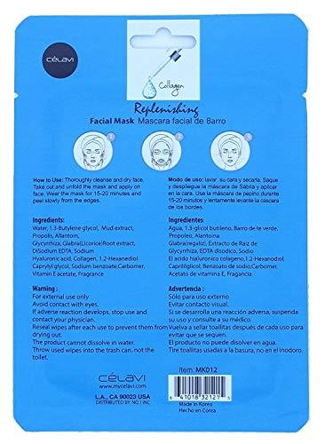 Celavi Celavi Facial Mask Set Korean Essence Sheet Masks (12-pcs, Collagen)
